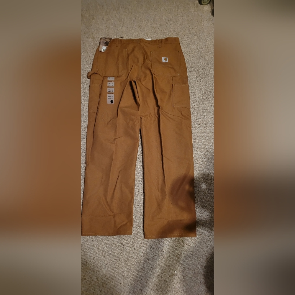 Carhart firm duck double front work dungaree size 38/30 NWT